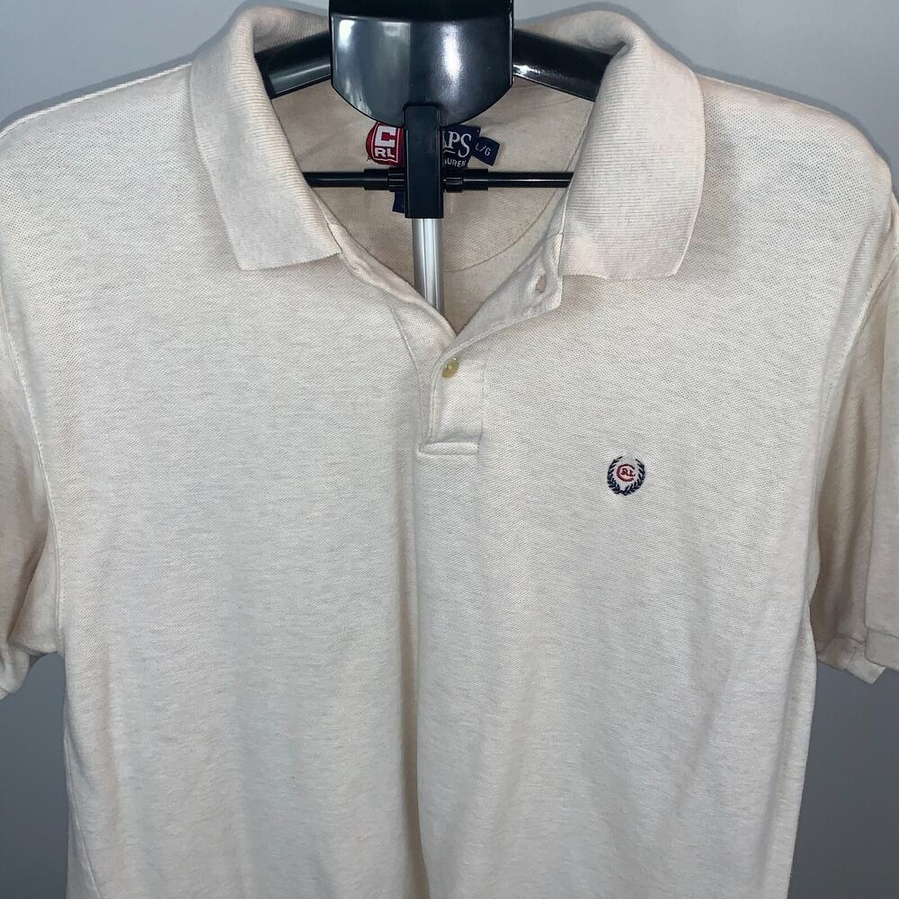 Chaps Ralph Lauren Cream Off White Men's Polo Shirt Large